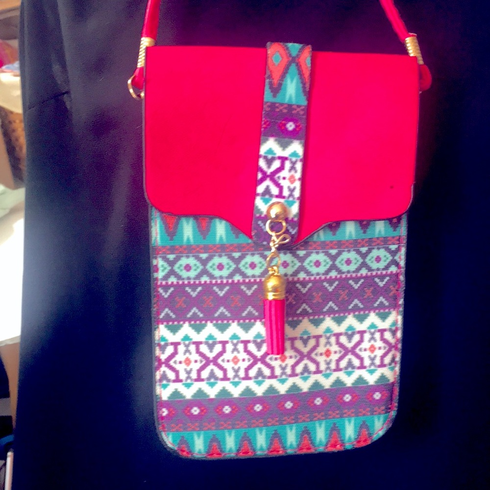 Boho - Bag - Suede & Pink - ID Holder